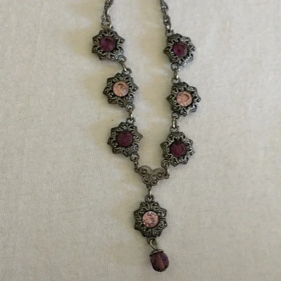 Necklace Jeweled Drop - Picture 2 of 7